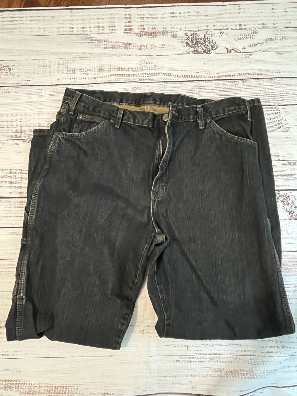 Dickies Men's Washed Black Relaxed Jeans